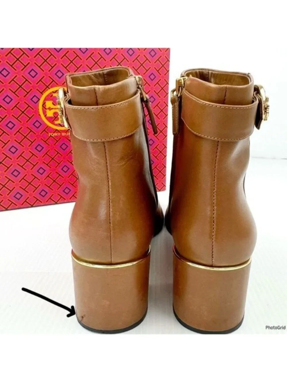 Tory Burch Sofia 60mm ankle heeled  Booties Festival brown Size 11